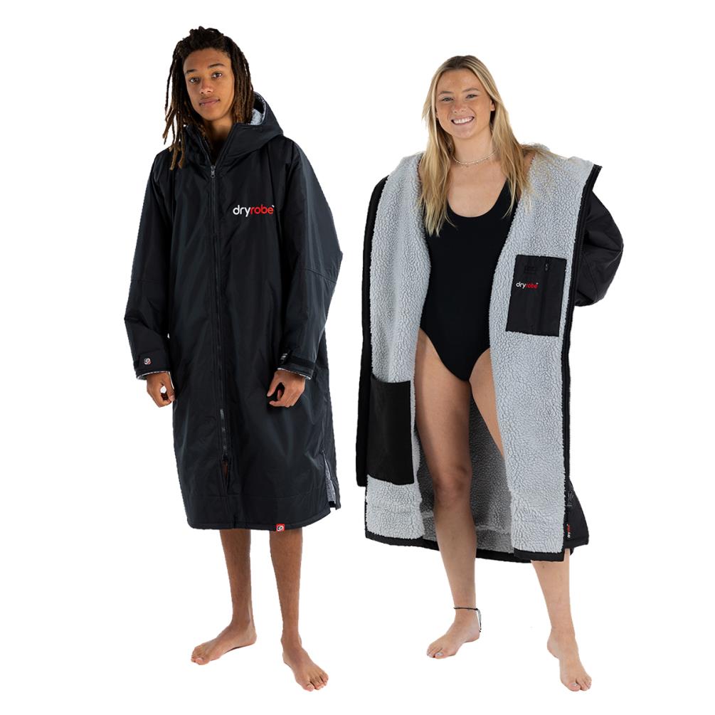 dryrobe Advance Long Sleeve Changing Robe - Black / Grey   £165.00